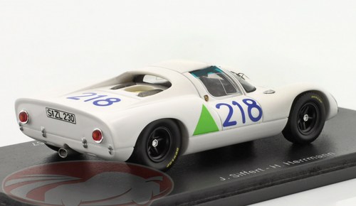 1/43 Spark 1967 Porsche 910 #218 6th Targa Florio Porsche System Engineering Jo Siffert, Hans Herrmann Car Model