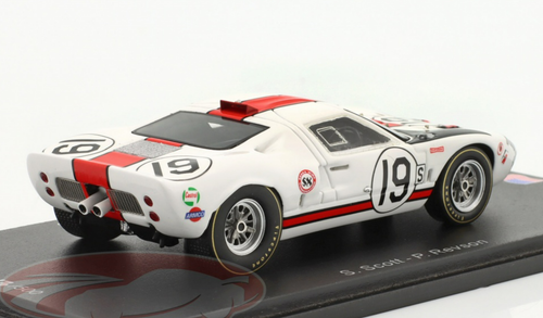 1/43 Spark 1966 Ford GT40 Mk II #19 3rd 12h Sebring Essex Wire Corporation Skip Scott, Peter Revson Car Model