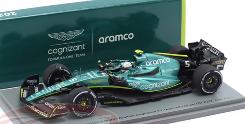 1/43 Spark 2022 Formula 1 Abu Dhabi GP Aston Martin AMR22 No.5 Aston Martin Aramco Cognizant F1 Team Sebastian Vettel Last Race Car Model