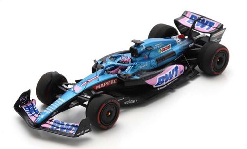 1/43 Spark 2022 Formula 1 Brazilian GP Fernando Alonso 5th Place BWT Alpine A521 No.14 Alpine F1 Team Car Model