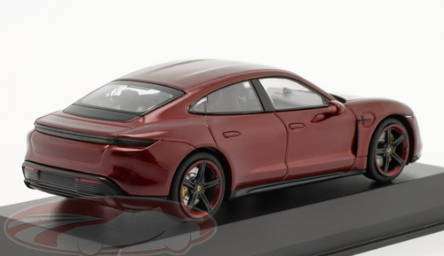 1/43 Minichamps 2019 Porsche Taycan Turbo S (Cherry Metallic Red) Car Model