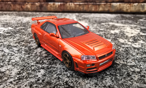 1/64 INNO NISSAN SKYLINE GT-R (R34) R-Tune Orange Metallic