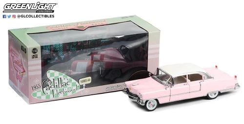 1/18 Greenlight 1955 Cadillac Fleetwood Series 60 (Pink) Diecast Car Model