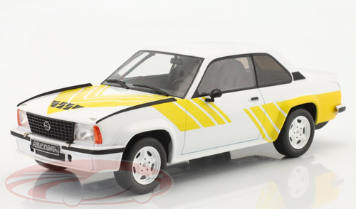 1/18 Ixo 1982 Opel Ascona B 400 (White & Yellow) Car Model