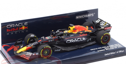 1/43 Minichamps 2022 Formula 1 Max Verstappen Red Bull RB18 #1 Winner Mexican GP Car Model