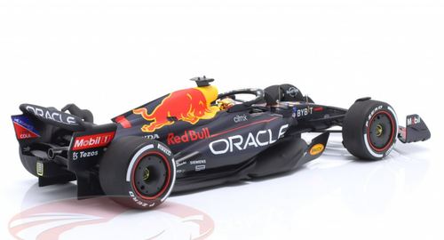1/18 Spark 2022 Formula 1 Oracle Red Bull Racing RB18 No.1 Oracle Red Bull Racing  Winner Abu Dhabi 2022 Max Verstappen Car Model with Tire Marks