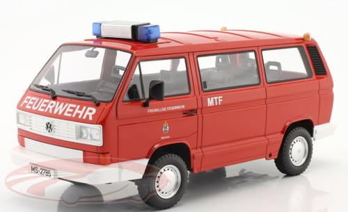 1/18 KK-Scale 1987 Volkswagen VW T3 Syncro Fire Department Muenster Car Model