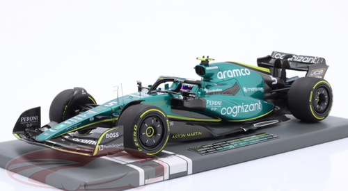 1/18 Minichamps 2022 Formula 1 Sebastian Vettel Aston Martin AMR22 #5 Last Race Abu Dhabi GP Car Model