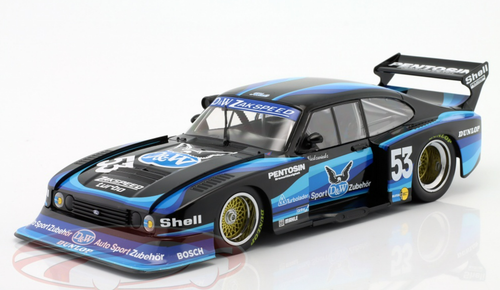 1/18 Modelcar Group 1980 Ford Capri Turbo Gr. 5 #53 DRM Zakspeed Racing D&W Klaus Niedzwiedz Car Model