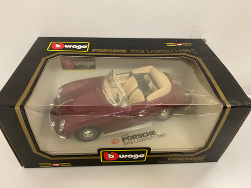 1961 Porsche 356 B 356B Cabriolet Black 1/24 Diecast Model Car by