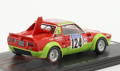 1/43 Spark 1974 Fiat X 1/9 Abarth #124 Tour de France Automobile Car Model