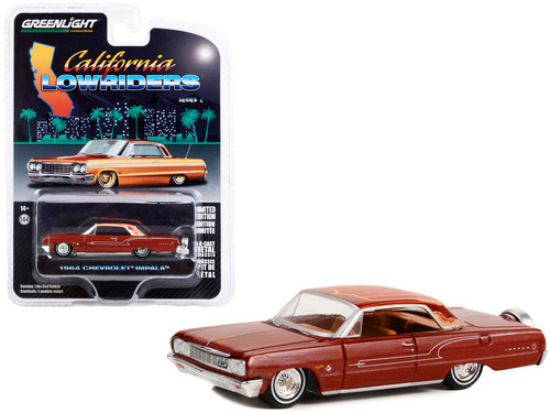 1964 Chevrolet Impala Lowrider Pink Metallic with Rose Graphics