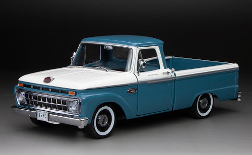 1/18 Sunstar 1965 Ford F-100 Custom Cab Pickup (Blue) Diecast Car