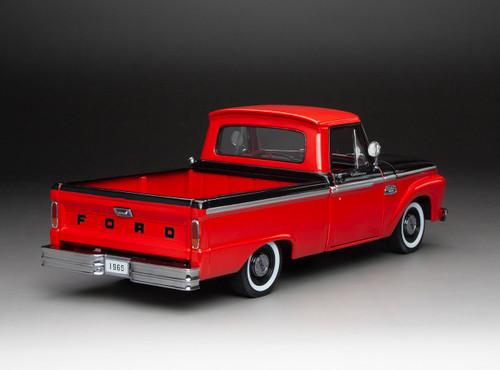 1/18 Sunstar 1965 Ford F-100 Custom Cab Pickup (Red) Diecast Car Model