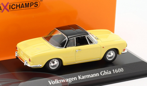 1/43 Minichamps 1966 Volkswagen VW Karmann Ghia 1600 (Yellow) Car Model