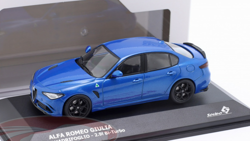1/43 Solido 2019 Alfa Romeo Giulia Quadrifoglio (Blue) Car Model