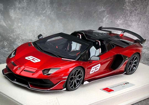 1/18 Makeup Lamborghini Aventador SVJ #63 (Red) Resin Car Model