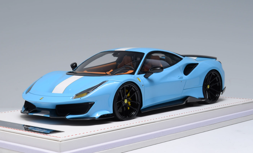 1/18 Ivy Novitec Ferrari 488 Pista (Baby Blue) Resin Car Model Limited 66 Pieces