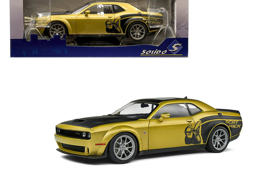 1/18 Solido 2020 Dodge Challenger R/T Scat Pack Widebody Streetfighter Goldrush Diecast Car Model