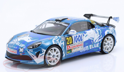 1/18 Solido 2021 Renault Alpine A110 Rally RGT #20 7th Rallye du Var François Delecour, Jean-Rodolphe Guigonnet Diecast Car Model