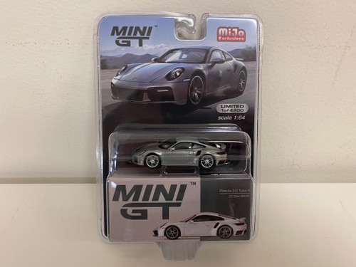 CHASE CAR 1/64 Mini GT Porsche 911 992 Turbo S (GT Silver Grey Metallic) Diecast Car Model