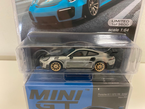 CHASE CAR 1/64 Mini GT Porsche 991 911 GT2 RS Weissach Package (Silver) Car Model