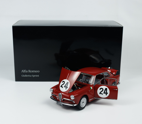 1/18 Kyosho 1958 #24 Alfa Romeo Giulietta SV Mille Miglia Diecast Car Model 1/18 Kyosho 1958 #24 Alfa Romeo Giulietta SV Mille Miglia Diecast Car Model
