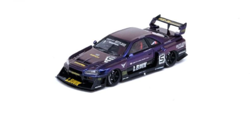 1/64 INNO NISSAN SKYLINE LBWK (ER34) SUPER SILHOUETTE MIDNIGHT PURPLE II Resin Car Model