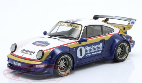 1/18 Solido Porsche 911 (964) RWB Rauh-Welt Champagne (Blue) Diecast Car  Model 
