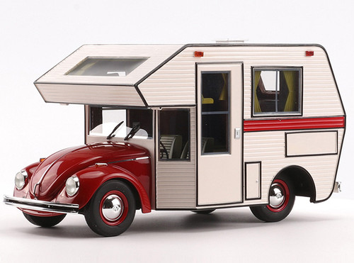 1/18 Schuco Volkswagen VW Kaefer Beetle RV Camper (Red) Diecast Car Model 1/18 Schuco Volkswagen VW Kaefer Beetle RV Camper (Red) Diecast Car Model