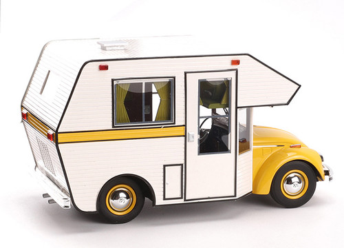 1/18 Schuco Volkswagen VW Kaefer Beetle RV Camper (Yellow) Diecast Car Model