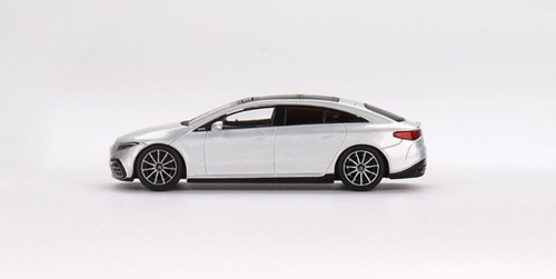 1/64 Mini GT Mercedes-Benz EQS 580 4MATIC (High Tech Silver Metallic) (RHD) Diecast Car Model