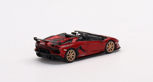 1/64 Mini GT Lamborghini Aventador SVJ Roadster (RHD) (Rosso Efestos Red) Diecast Car Model