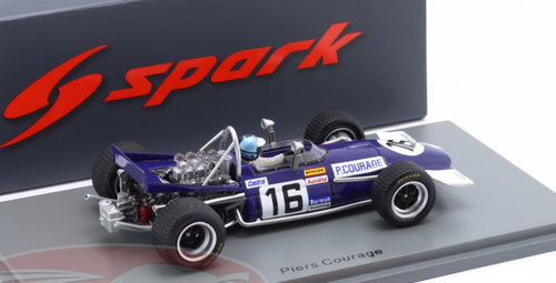 1/43 Spark 1969 Formula 1 Brabham BT26A No.16 5th British GP Piers Courage Car Model