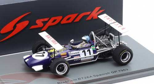 1/43 Spark 1969 Brabham BT26A No.11 Spanish GP Piers Courage Car Model