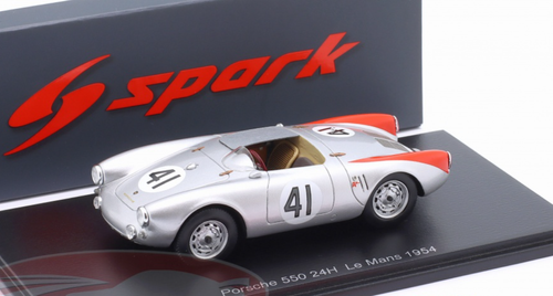 1/43 Spark 1954 Porsche 550 No.41 24H Le Mans H. Herrmann - H. Polensky Car Model