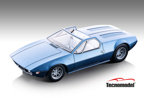 1/18 Tecnomodel De Tomaso Mangusta Spyder 1966 Ligh Metallic Blue Limited Edition Resin Car Model