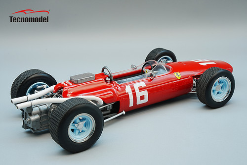 1/18 Tecnomodel Ferrari 246 F1 T81 1966 Monaco GP Lorenzo Bandini Resin Car Model