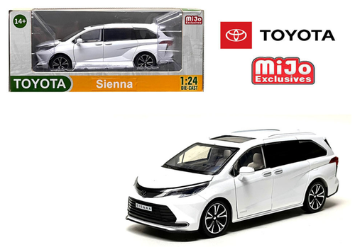 1/24 Motormax Toyota Sienna Minivan White  Diecast Model Car 