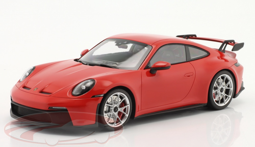 1/18 Minichamps 2021 Porsche 911 (992) GT3 (Guards Red with Silver Wheels) Car Model