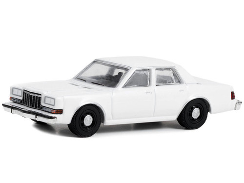 1980-1989 Dodge Diplomat Police Unmarked White "Hot Pursuit" "Hobby Exclusive" Series 1/64 Diecast Model Car by Greenlight