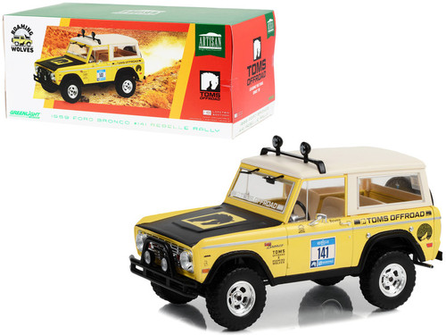 1969 Ford Bronco #141 Rebelle Rally "Toms Offroad x Roaming Wolves" "Artisan Collection" 1/18 Diecast Model Car by Greenlight