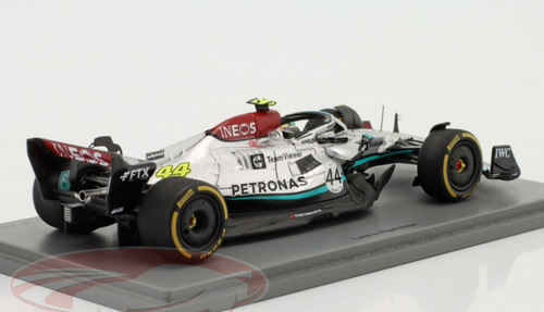1/43 Spark 2022 Formula 1 Lewis Hamilton Mercedes-AMG F1 W13 #44 Belgium GP Car Model