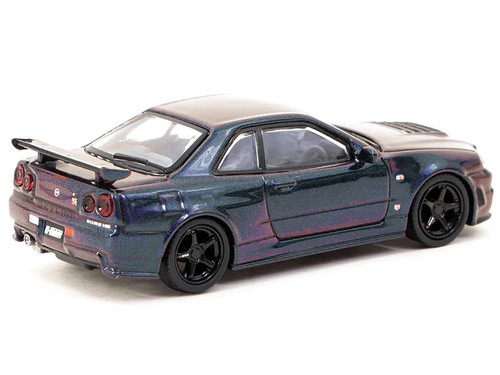 1/64 Tarmac Works & Schuco Nissan Skyline GT-R (R34) Z-tune Midnight Purple III Diecast Car Model