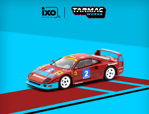 1/64 Tarmac Works 1992 Ferrari F40 GT Italian GT Championship Pierre-Alexandre Popoff Diecast Car Model