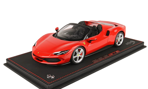 1/18 BBR Ferrari 296 GTS (Rosso Corsa 322 Red with Silver Wheels) Resin Car Model Limited 200 Pieces