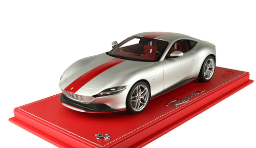 1/18 BBR Ferrari Rome 30th Anniversary (Silver with Red Stripe) Resin Car Model