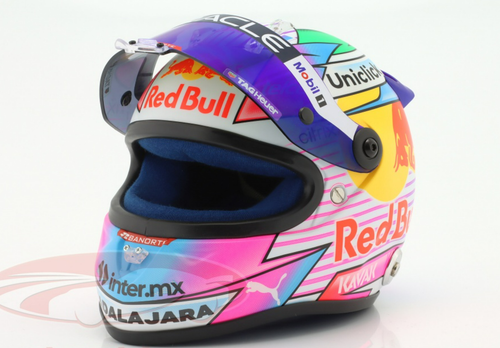 1/2 Schuberth 2022 Formula 1 Sergio Perez #11 Oracle Red Bull Racing Miami GP Helmet Model