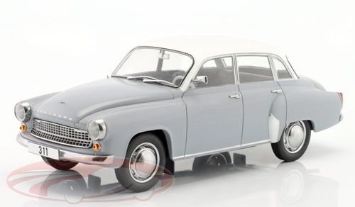 1/18 Modelcar Group Wartburg 312 (Grey & White) Car Model