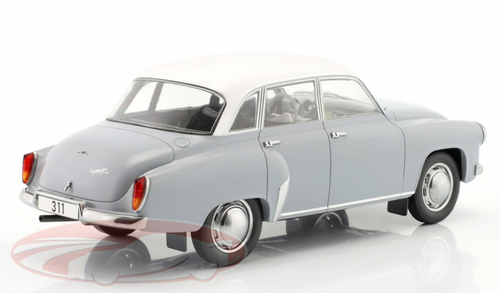 1/18 Modelcar Group Wartburg 312 (Grey & White) Car Model